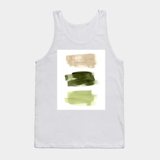 Green brush strokes Tank Top